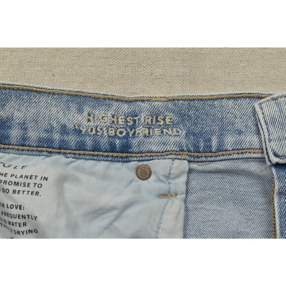 American Eagle Women's Blue Highest Rise 90s Boyfriend Jeans Size 20 Cotton - Picture 8 of 8